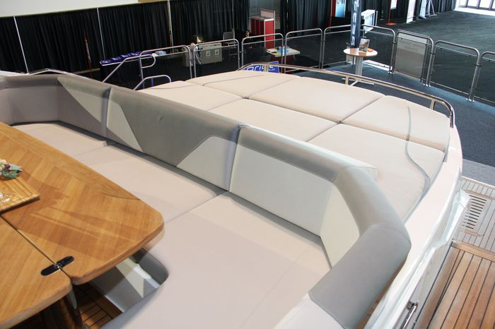 princess v60 yacht bench