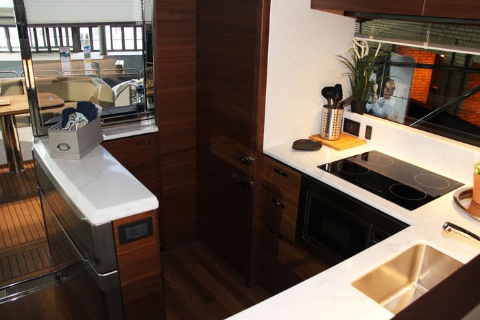 princess v60 yacht galley