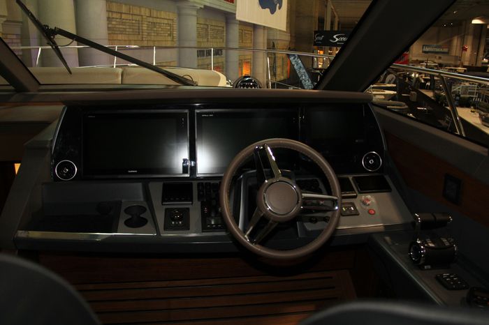 princess v60 yacht helm