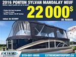 2017 Sylvan MANDALAY 24 25 PIEDS 3 TUBE - PONTON