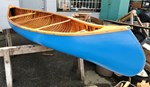 1970 16' Huron Canoe Canvas On Wood