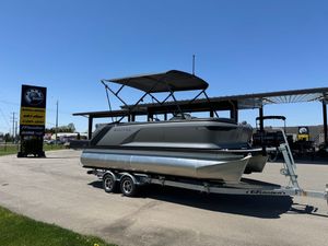 2025 Manitou Cruise 20 Max Bench Twin Tube with a Rotax 115