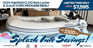 2025 Highfield CL 310 BL + Suzuki 9.9BS Package Deal