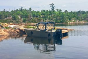 2026 Bad River Boats 20 Cottager Dual Console with Suzuki DF140 Four St