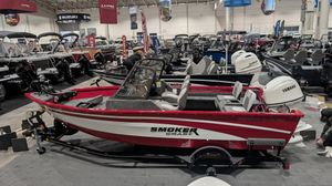 2026 Smoker Craft Excursion 166 Dual Console Pro in Red / Yamaha F70