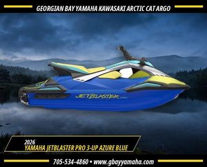 2026 Yamaha JetBlaster PRO 3-UP Azure Blue/Lunar Yellow - Wave