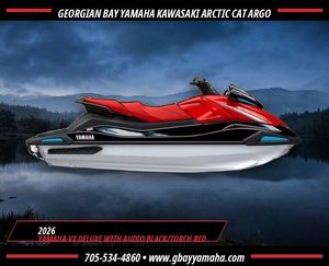 2026 Yamaha VX Deluxe With Audio - Black/Torch Red - Waverunne