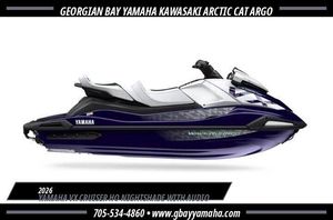 2026 Yamaha VX Cruiser HO Nightshade/White WITH AUDIO! - PWC