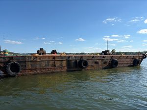 30' x 90' x 9'6" Steel Deck Barge with Spudwells 1955