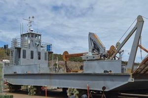 1959 69' Steel Landing Craft Twin Cummins, Palfinger Crane