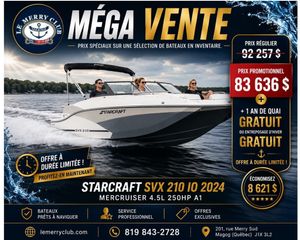 2024 Starcraft SVX 210 IO