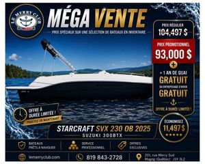 2025 Starcraft SVX 230 OB