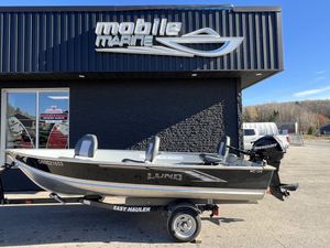 2025 Lund WC-14, 2008 MERC 20HP, EASY HAULER TRAILER PKG!