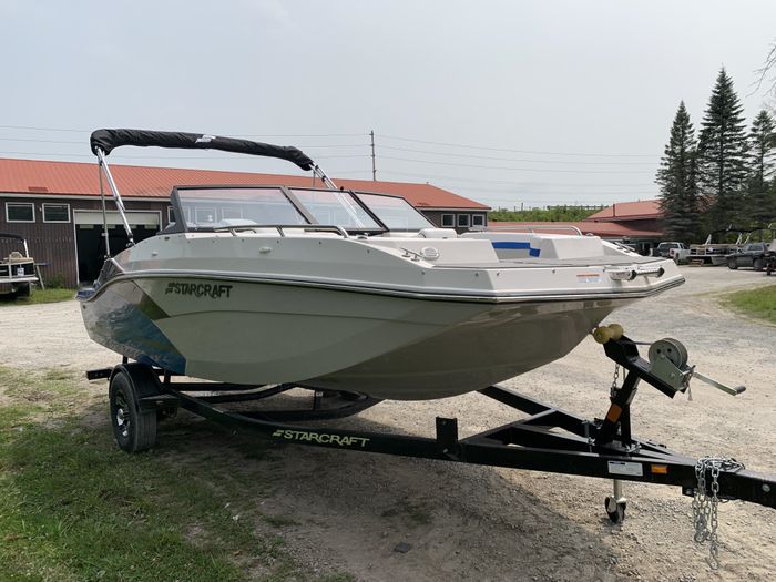 2025 Starcraft SVX 190 Full Windshield Deck Boat Blue Suzuki DF15 Photo 4 sur 30