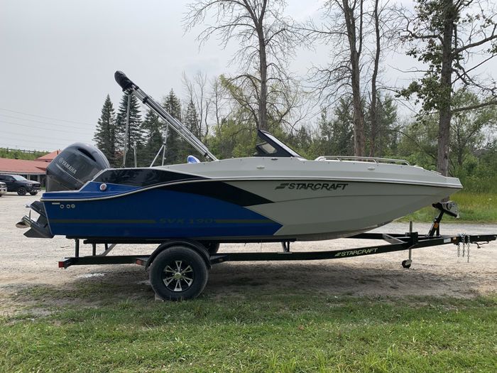 2025 Starcraft SVX 190 Full Windshield Deck Boat Blue Suzuki DF15 Photo 5 sur 30