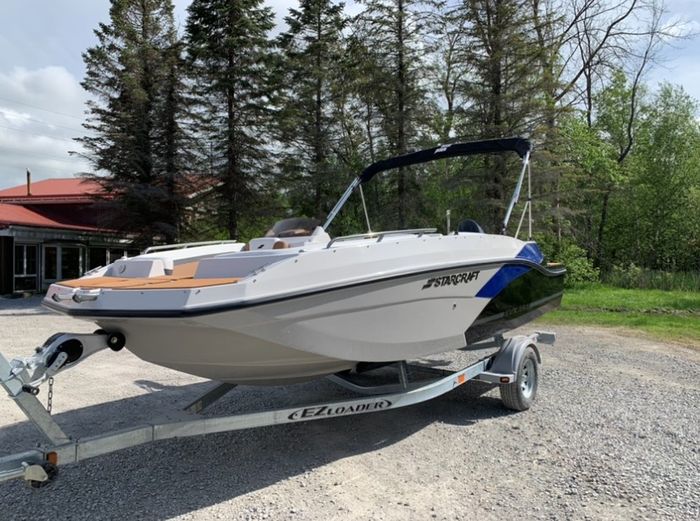 2025 Starcraft SVX 171 Deck Boat Blueberry Suzuki DF115 Four Stro Photo 2 of 18