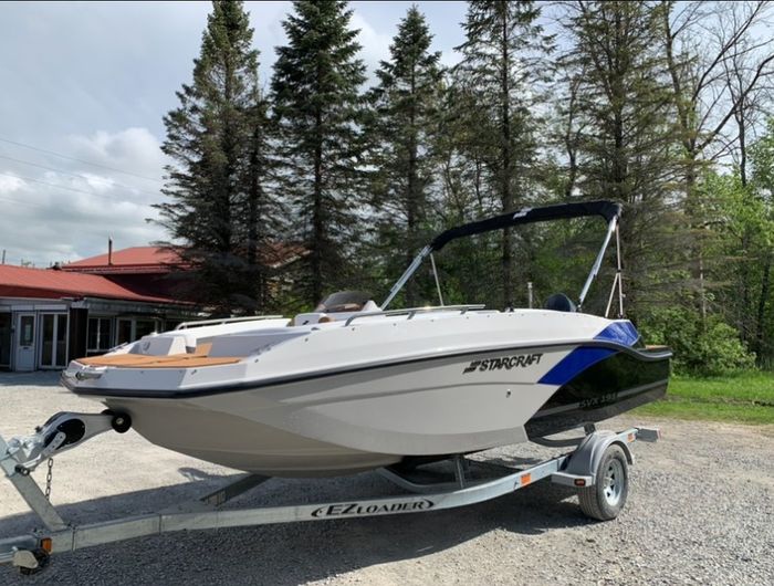 2025 Starcraft SVX 171 Deck Boat Blueberry Suzuki DF115 Four Stro Photo 3 of 18
