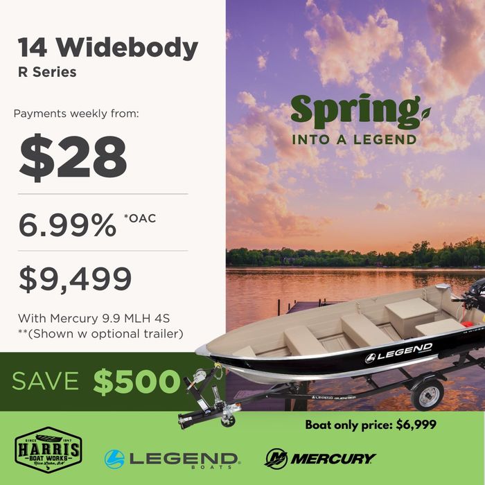 Legend 14 Widebody 2024 New Boat for Sale in Gores Landing, Ontario