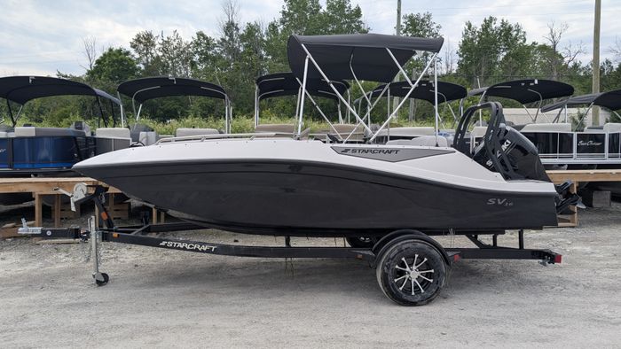 2025 Starcraft SV 16 Side Console Deck Boat Black Suzuki DF75 Fou Photo 1 sur 23