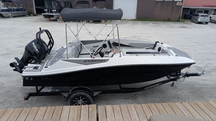 2025 Starcraft SV 16 Side Console Deck Boat Black Suzuki DF75 Fou Photo 7 sur 23