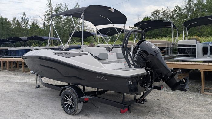 2025 Starcraft SV 16 Side Console Deck Boat Black Suzuki DF75 Fou Photo 4 sur 23