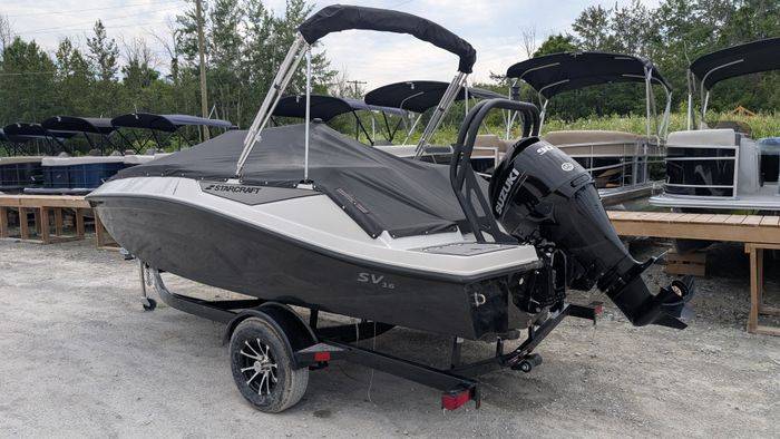 2025 Starcraft SV 16 Side Console Deck Boat Black Suzuki DF75 Fou Photo 20 sur 23