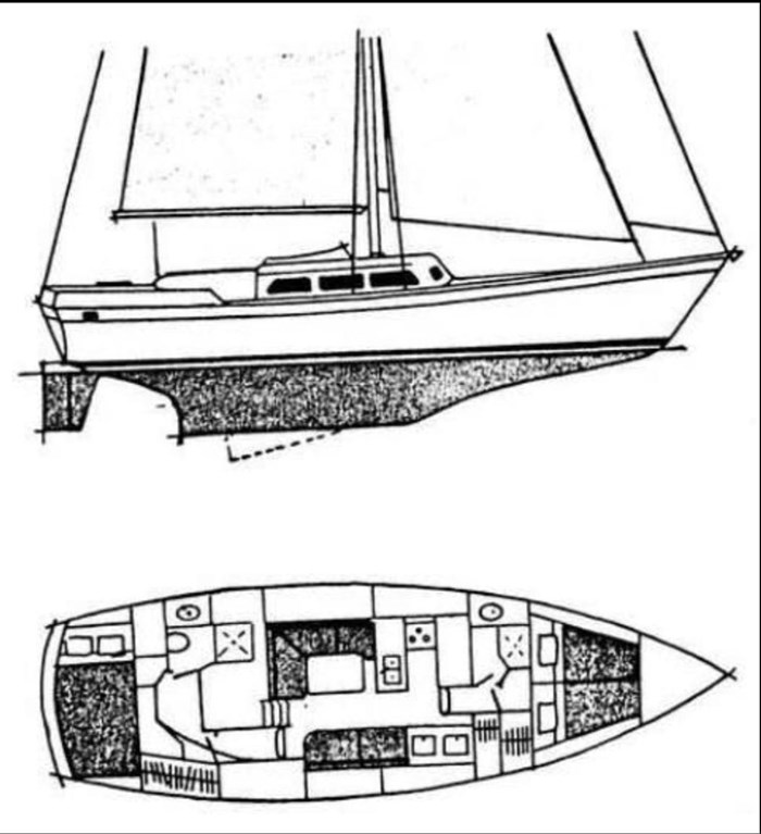 1980 Wellington 44 Cutter Center Cockpit Photo 15 sur 15