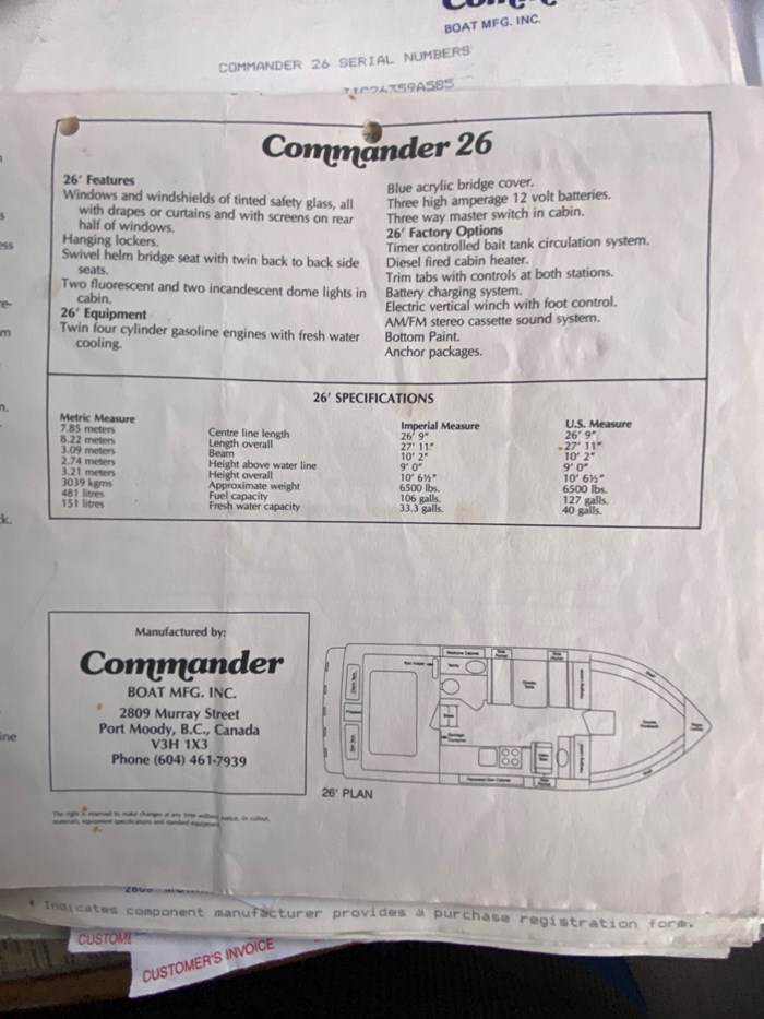 1989 Commander 26' Photo 17 of 18