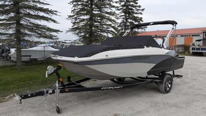 2026 Starcraft SVX 190 Full Windshield Deck Boat in Black with a  Photo 33 of 35